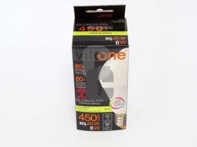 Крушка LED Е27 - 6W със Сензор -4000К-